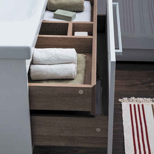 Dreja Тумба с раковиной Big Inn 65 подвесная белая – фотография-10